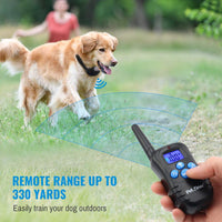 petrainer PET998DRB2 Collar de entrenamiento recargable para perro, impermeable, mando a distancia de alcance 330 yardas, collar de choques, vibra y choque electrónico - BESTMASCOTA.COM