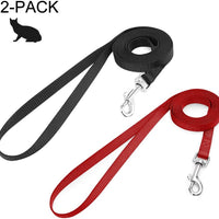 Correa de nailon para gatos de rabbitgoo, fácil de controlar, ligera, duradera, con clip giratorio de 360 grados, correas de entrenamiento para gatos pequeños y medianos, 59 pulgadas, 2 unidades - BESTMASCOTA.COM