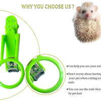 frjjthchy mascota hámster erizo Nail Clipper Trimmer Animal pequeño cortauñas con lupa - BESTMASCOTA.COM