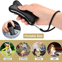 Petacc - Dispositivo antiladrido, ultrasónico para perro para controlar ladridos y caminar al aire libre, rango de control de 16 pies con luz LED - BESTMASCOTA.COM