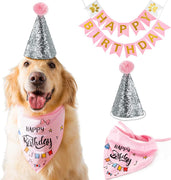 Hippie - Bandana de cumpleaños para perro con gorro de fiesta y decoración para fiesta - BESTMASCOTA.COM