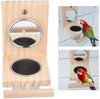 kathson Bird Feeder Parrot Perches Toys Mirror Stand Stainless Steel Food Bowl Cup Cage Accessories Fun Play for Canaries,Parakeet,Cockatiel,Conure,Cockatoo,Lovebirds - BESTMASCOTA.COM