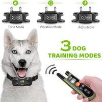 Collar de entrenamiento para perros con mando a distancia, 3 modos, recargable impermeable para perros pequeños, medianos y grandes, rango remoto de 1000 pies, seguro y humano - BESTMASCOTA.COM