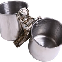 Alimentación loro periquito Cockatiel Jaula de Pájaros de la comida bol de agua mascota gancho para colgar de acero inoxidable Tazón Doble de tazas soporte de Clip para jaula soporte accesorios - BESTMASCOTA.COM