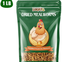 LUCKYQ lombrices de comidas secas, gusanos de harina a granel de alta proteína, 100 % sin OMG para aves, pollos, tortugas, pescado, hámsters y erizos, alimento natural para animales - BESTMASCOTA.COM