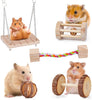 Dono Hamster Chew Toys - Natural Wooden Play Toy Exercise Bell Roller Teeth Care Molar Toy for Guinea Pig Chinchilla Hamster Parrot Bunny Other Small Animals - BESTMASCOTA.COM