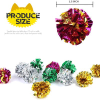 bestsupplier 25 Pack Pliegue bolas Cat juguetes – Original Mylar Pliegue bolas juguetes - BESTMASCOTA.COM