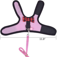 Small Pet Ferret Harness Lessh with Safe Bell, No Pull Comfort Padded Vest Durable Nylon Guinea Pig Harness and Leash Set Adjustable All Season for Rats, Iguana, Hamster, Bearded Dragon and Small Dog - BESTMASCOTA.COM