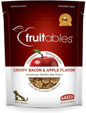 Fruitables Crunchy Baked Bacon Apple Training Treat for Dogs 7 Ounces - BESTMASCOTA.COM