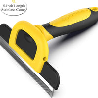 Herramienta de despojo para mascotas y cepillo de aseo para perros y gatos – 4.0 in y 5.0 in de ancho hoja de seguridad de acero inoxidable, reduce drásticamente la pérdida para mascotas pequeñas, medianas y grandes por MIU COLOR, XL, Azul - BESTMASCOTA.COM