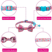 BINGPET 2 collares para gatos con campana, collar de seguridad ajustable para gatos, gatitos, cachemir - BESTMASCOTA.COM