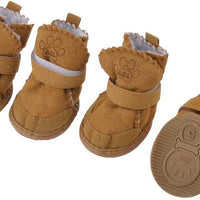URBEST botas para perros con velcro, 2 pares, color marrón - BESTMASCOTA.COM