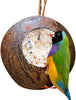 SunGrow Coco Shell - Casa de pájaros para pájaros pequeños a medianos, cáscara de coco crudo, dispensador de dulces, duradero y resistente, incluye lazo para colgar, Caseta para pájaros - BESTMASCOTA.COM