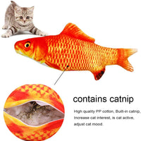 Paquete con 3 juguetes Malier de menta gatuna en forma de peces para jugar, morder, masticar, etc. para gatos, imitación de felpa - BESTMASCOTA.COM