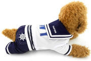 PEGASUS SELMAI Navy Sailor Captain Costume Four Legged Dog Jumpsuits,for Small Dog Cat Puppy Pet - BESTMASCOTA.COM