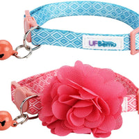UFBemo - Collar para gato con correa ajustable con hebilla de seguridad y collar de nailon resistente, cuello de 9 a 13 pulgadas - BESTMASCOTA.COM