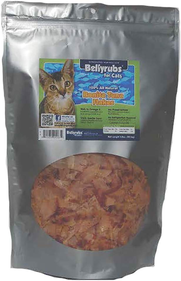 bellyrubs orgánico 3 – 1/2-ounce todas Cat Treats naturales, bonita Copos de atún - BESTMASCOTA.COM