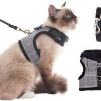 BINGPET Escape Proof Cat Harness - Adjustable Vest and Leash Set - BESTMASCOTA.COM