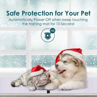 Alfombrilla de entrenamiento para mascotas, para gatos, perros, 60 x 12 pulgadas, 3 modos de entrenamiento, para uso en interiores, perros, gatos, sofá con indicador LED, protección inteligente de seguridad - BESTMASCOTA.COM