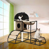 Árbol para gatos grandes, superestable con postes para arañar, hamaca para gatos con tubo de plástico extra grueso y franela cómoda, perchas acogedoras de 42 pulgadas - BESTMASCOTA.COM
