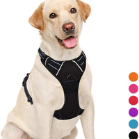 Arnés para perro BARKBAY sin tirones, arnés para perro reflectante con clip frontal y mango de control fácil para caminar, entrenamiento, correr - BESTMASCOTA.COM