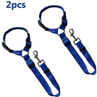 BWOGUE 2 paquetes de correas de seguridad para perros y gatos, para reposacabezas de coche, de nailon, ajustables, para perros, cinturones de seguridad, arnés - BESTMASCOTA.COM