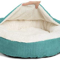 Cama acogedora Best Friends by Sheri, cama de lujo para perros y gatos con cobija, cálida y segura. Brinda apoyo para la cabeza, el cuello y las articulaciones, lavable a máquina, parte inferior resistente al agua - BESTMASCOTA.COM