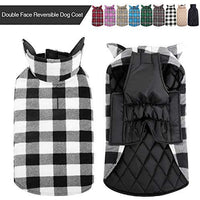 MIGOHI Dog Jackets for Winter Windproof Waterproof Reversible Dog Coat for Cold Weather British Style Plaid Warm Dog Vest for Small Medium Large Dogs - BESTMASCOTA.COM