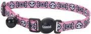 6701 3/8" Cat Seguridad Collar 12" skulz Rosa - BESTMASCOTA.COM