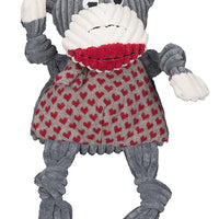 HuggleHounds - Juguete de peluche chirriante para perros con nudos para masticadores agresivos - BESTMASCOTA.COM