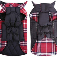 MIGOHI Dog Jackets for Winter Windproof Waterproof Reversible Dog Coat for Cold Weather British Style Plaid Warm Dog Vest for Small Medium Large Dogs - BESTMASCOTA.COM