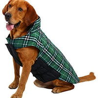 MIGOHI Dog Jackets for Winter Windproof Waterproof Reversible Dog Coat for Cold Weather British Style Plaid Warm Dog Vest for Small Medium Large Dogs - BESTMASCOTA.COM