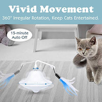 Pawaboo Juguete de plumas para gato, varita interactiva para gato, juguete de pluma voladora con varita extra larga y campana pequeña, juguete divertido para jugar para gatitos o gatos. - BESTMASCOTA.COM