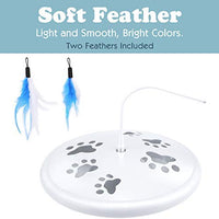 Pawaboo Juguete de plumas para gato, varita interactiva para gato, juguete de pluma voladora con varita extra larga y campana pequeña, juguete divertido para jugar para gatitos o gatos. - BESTMASCOTA.COM