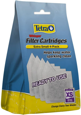 Tetra Whisper - Cartuchos de filtro (4 unidades, extra pequeños, para filtración de acuario (AQ-78052), color blanco - BESTMASCOTA.COM