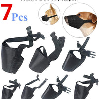 Perro Muzzles traje, 7pcs anti-biting ladridos bozales ajustable cubierta de boca de perro o pequeño, mediano y grande Extra perro por coozero - BESTMASCOTA.COM
