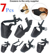 Perro Muzzles traje, 7pcs anti-biting ladridos bozales ajustable cubierta de boca de perro o pequeño, mediano y grande Extra perro por coozero - BESTMASCOTA.COM