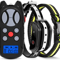 Flittor Collar de choque para perros, collar de entrenamiento de perro, collar de choque recargable con control remoto, 3 modos de vibración y choque impermeable collar de corteza para perros pequeños, medianos y grandes - BESTMASCOTA.COM
