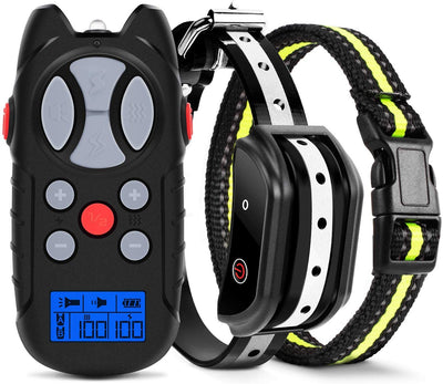 Flittor Collar de choque para perros, collar de entrenamiento de perro, collar de choque recargable con control remoto, 3 modos de vibración y choque impermeable collar de corteza para perros pequeños, medianos y grandes - BESTMASCOTA.COM