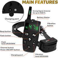 TBI Pro - Collar de entrenamiento profesional para perros con mando a distancia (1600 pies) - BESTMASCOTA.COM