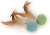 SmartyKat Felty - Juego de 2 pelotas de fieltro de lana y plumas para gatos - BESTMASCOTA.COM