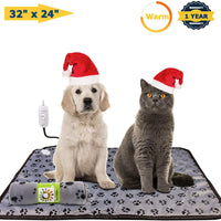 OTOFY Almohadilla de calentamiento para mascotas, alfombrilla de calor para perro, gato, interior, eléctrica, impermeable, almohadilla calentada para perro con cable resistente a las masticaciones, manta calentadora para mascotas - BESTMASCOTA.COM