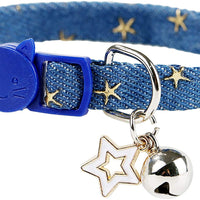 Boombone Star - Collar de gato con campana, 2 unidades de collares para cachorros con colgantes de estrella - BESTMASCOTA.COM