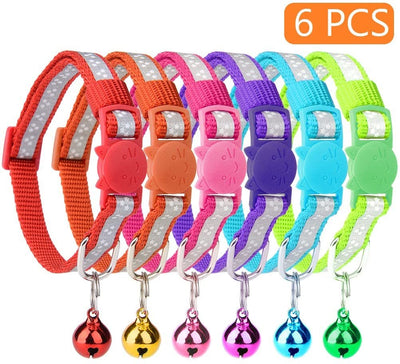 kooltail 6 pcs collares para gatos reflectante con sistema de Bell 8