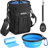 ORIA Bolsa de entrenamiento para perros, bolsa de regalo para perros, bolsa de entrenamiento para mascotas con correa ajustable, cuenco plegable para perro, almacenamiento para golosinas, juguetes y accesorios de entrenamiento - BESTMASCOTA.COM