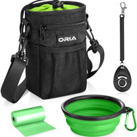 ORIA Bolsa de entrenamiento para perros, bolsa de regalo para perros, bolsa de entrenamiento para mascotas con correa ajustable, cuenco plegable para perro, almacenamiento para golosinas, juguetes y accesorios de entrenamiento - BESTMASCOTA.COM