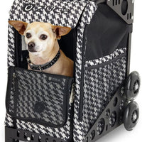 zuca zuzuca Rolling Pet Carrier – Houndstooth inserto negro bolsa marco de, elija su color - BESTMASCOTA.COM