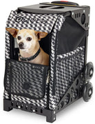 zuca zuzuca Rolling Pet Carrier – Houndstooth inserto negro bolsa marco de, elija su color - BESTMASCOTA.COM