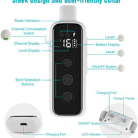 Bousnic Collar de entrenamiento para perros con mando a distancia – Collar de entrenamiento eléctrico actualizado de 1000 pies resistente al agua recargable para perros pequeños, medianos y grandes, con 3 modos de entrenamiento seguros, vibración de pitid - BESTMASCOTA.COM