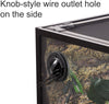 REPTIZOO terrario de cristal con fondo de espuma, puerta con bisagra doble con ventilación de pantalla de terrario de 24.0 x 17.7 x 17.7 in (se puede doblar) - BESTMASCOTA.COM